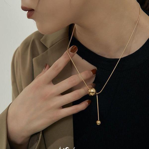 Drop Stack Ball Necklace