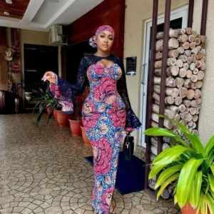 Ankara print gown